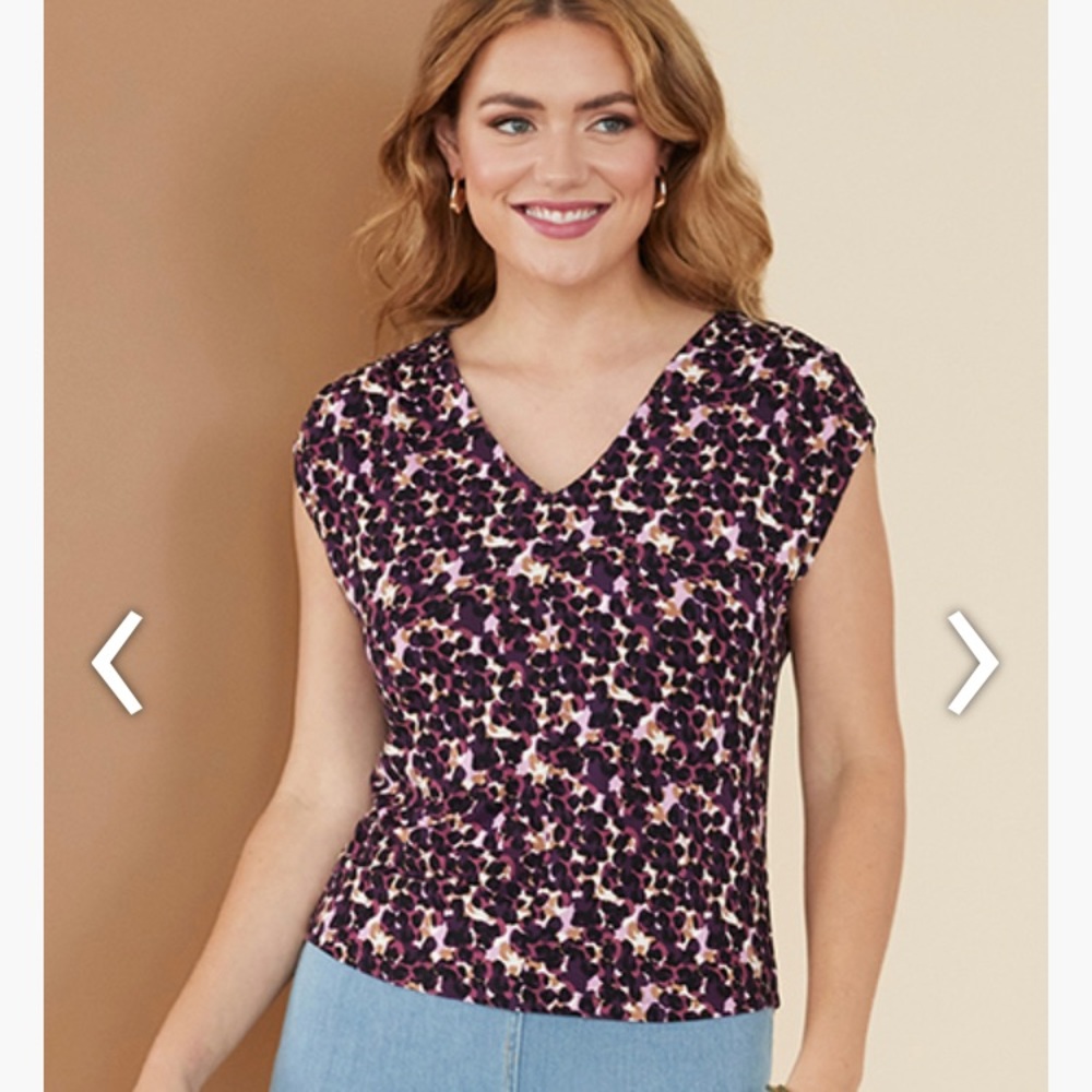 Whitney top Vineyard print size L